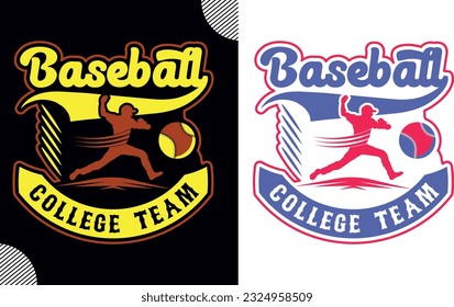 Baseball college team, t shirt design,baseball t shirt design; sport shirt design; baseball man design; game tee shirt