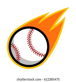 Baseball Comet Fire Tail Flying