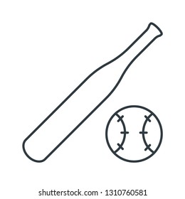 Baseball concept line icon. Simple element illustration. Baseball concept outline symbol design. Can be used for web and mobile UI/UX . Modern vector style