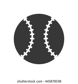 Baseball concept represented by ball icon. isolated and flat illustration 