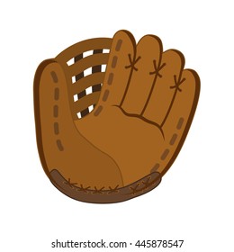 Baseball concept represented by glove icon. isolated and flat illustration 