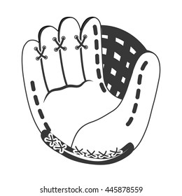 Baseball concept represented by glove icon. isolated and flat illustration 