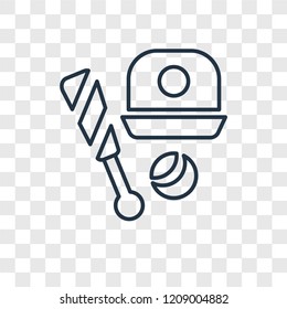 Baseball concept vector linear icon isolated on transparent background, Baseball concept transparency concept in outline style