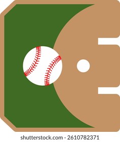 Baseball Court Field Letter Vector Element Alphabet E