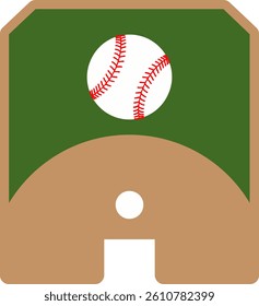 Baseball Court Field Letter Vector Element Alphabet A