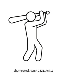 baseball crossed bats and ball Sport collection. Suitable for use on web apps, mobile apps and print media.