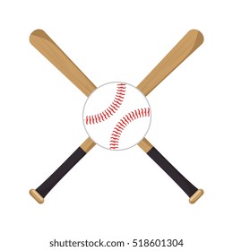 baseball crossed bats icons