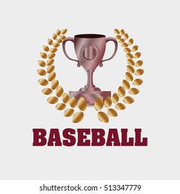 baseball cup championship icon vector illustration graphic design