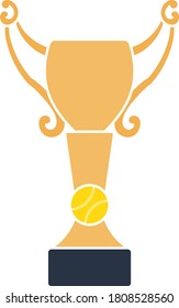 Baseball Cup Icon. Flat Color Design. Vector Illustration.
