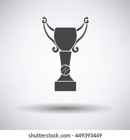 Baseball cup icon on gray background, round shadow. Vector illustration.