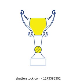 Baseball cup icon. Thin line design. Vector illustration.
