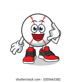 baseball customer service mascot vector cartoon illustration