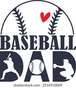 Baseball Dad, Baseball Clip Art, Baseball Cut File