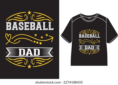 Baseball dad Cute T-Shirt Design svg