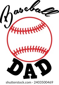 Baseball Dad Digital EPs Vector graphics File