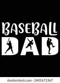 Baseball dad - EPS file for cutting machine. You can edit and print this vector art with EPS editor.