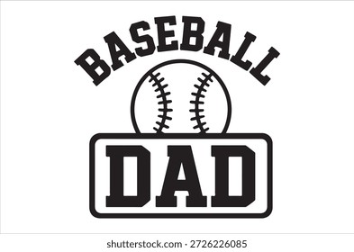 Baseball Dad Logo mit Baseball und Text