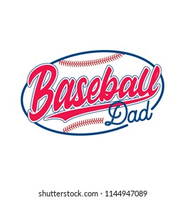 Baseball dad printing t-shirt 