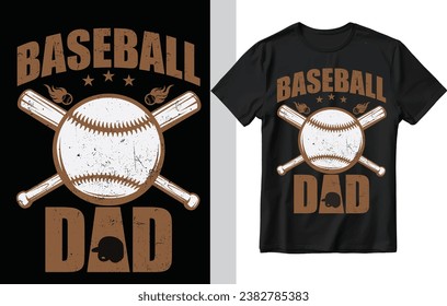 Baseball dad t shirt design, fathers day t shirt design, father, dad t shirt design. svg