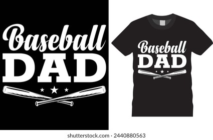 Baseball dad, Baseball t-shirt design. vector typography template. Baseball unique t-shirts design motivational quote. Baseball t shirts design ready for print , poster, banner, mug, pod, sticker.
