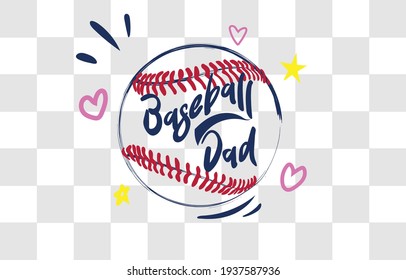 Baseball dad t-shirt graphic designs, Creative print stamps, baseball typography emblems, sports logos, Vector