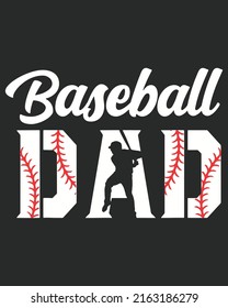 Baseball Dad vector illustration. Father day background