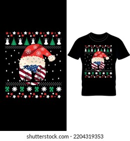  Baseball Decorations with Christmas Hat And Decorated with more elements of Christmas,Baseball Design Christmas T-Shirt -Funny Christmas T Shirt Design,Baseball Design Christmas Party Shirt. svg
