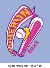 baseball design for children, cartoon design for t-shirt