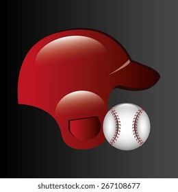 Baseball design over black background, vector illustration.