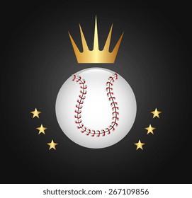 Baseball design over black background, vector illustration.