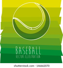 baseball design over green background vector illustration 