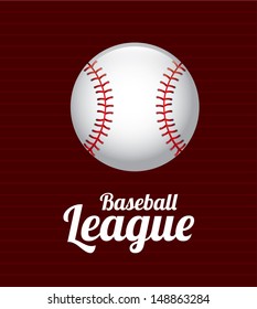 baseball design over red wine background vector illustration 