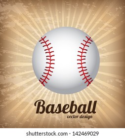 baseball design over vintage background vector illustration