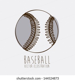 baseball design over white background vector illustration
