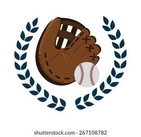 Baseball design over white background, vector illustration.
