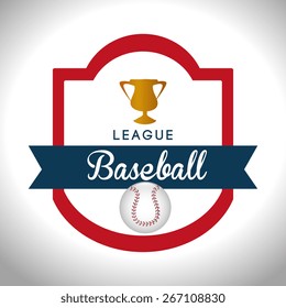 Baseball design over white background, vector illustration.