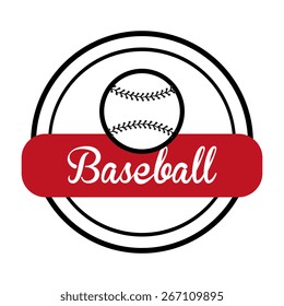 Baseball design over white background, vector illustration.