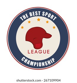 Baseball design over white background, vector illustration.