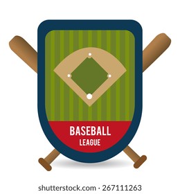 Baseball design over white background, vector illustration.