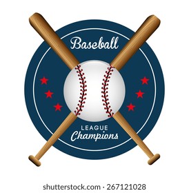 Baseball design over white background, vector illustration.