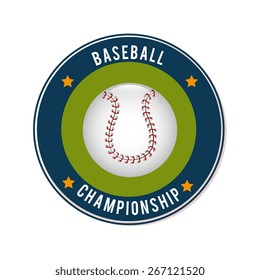 Baseball design over white background, vector illustration.