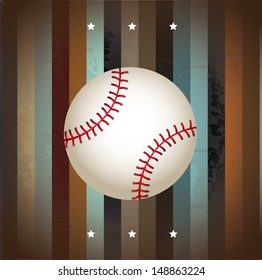 baseball design over wooden background vector illustration 