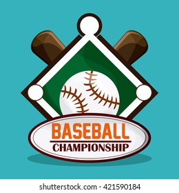 Baseball design. sport concept. Flat illustration
