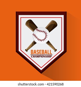 Baseball design. sport concept. Flat illustration