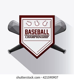 Baseball design. sport concept. Flat illustration