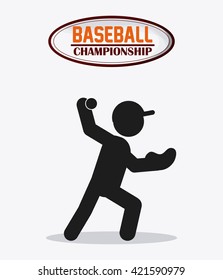 Baseball design. sport concept. Flat illustration