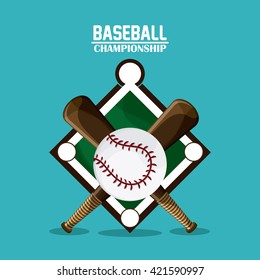 Baseball design. sport concept. Flat illustration