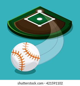 Baseball design. sport concept. Flat illustration