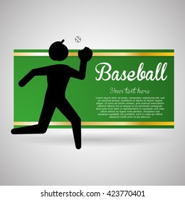 Baseball design. sport icon. flat illustration
