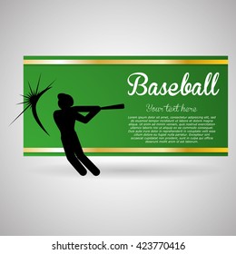 Baseball design. sport icon. flat illustration